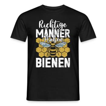 Beekeepers Bees Honey Nature Bee Whispers Beekeeping - Men's T-Shirt - black - Front - AI Model Male 178 light (178cm)