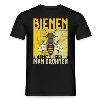 Apiculteurs Abeilles Miel Nature Abeille Murmures Apiculture - T-shirt homme - noir - Devant - AI Model Male 178 light (178cm)