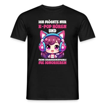 K-Pop Coréen Kpop Culture Kpop Corée du Sud Danse - T-shirt homme - noir - Devant - AI Model Male 178 light (178cm)