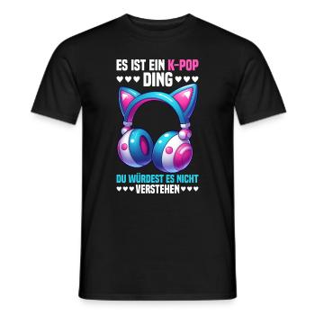 K-Pop Coréen Kpop Culture Kpop Corée du Sud Danse - T-shirt homme - noir - Devant - AI Model Male 178 light (178cm)