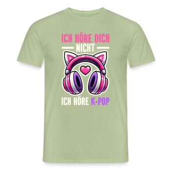 K-Pop Coréen Kpop Culture Kpop Corée du Sud Danse - T-shirt homme - vert sauge - Devant - AI Model Male 178 light (178cm)