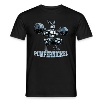 Pumpernickel Rabbit Entraîneur de fitness Bodybuilder - T-shirt homme - noir - Devant - AI Model Male 178 light (178cm)