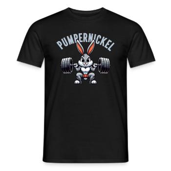 Pumpernickel Rabbit Entraîneur de fitness Bodybuilder - T-shirt homme - noir - Devant - AI Model Male 178 light (178cm)