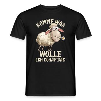 Allez, qu’est-ce que je veux des moutons qui soit plus motivant - T-shirt homme - noir - Devant - AI Model Male 178 light (178cm)