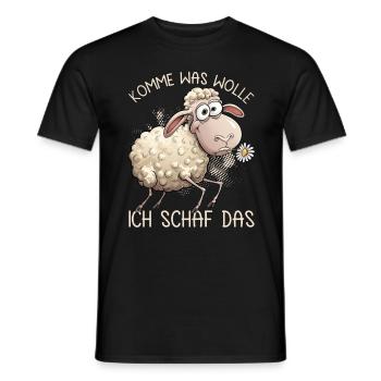 Allez, qu’est-ce que je veux des moutons qui soit plus motivant - T-shirt homme - noir - Devant - AI Model Male 178 light (178cm)