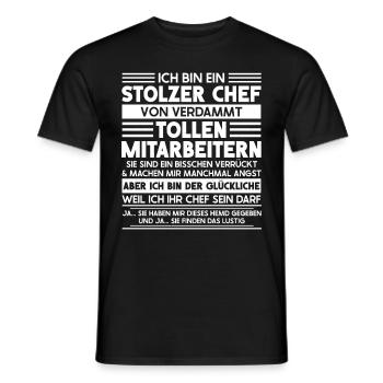 Stolzer Chef Von Tollen Mitarbeitern Kollege Büro - Männer T-Shirt - Schwarz - Vorne - AI Model Male 178 light (178cm)