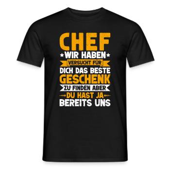 Stolzer Chef Von Tollen Mitarbeitern Kollege Büro - Männer T-Shirt - Schwarz - Vorne - AI Model Male 178 light (178cm)