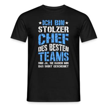 Stolzer Chef Von Tollen Mitarbeitern Kollege Büro - Männer T-Shirt - Schwarz - Vorne - AI Model Male 178 light (178cm)