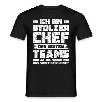 Stolzer Chef Von Tollen Mitarbeitern Kollege Büro - Männer T-Shirt - Schwarz - Vorne - AI Model Male 178 light (178cm)