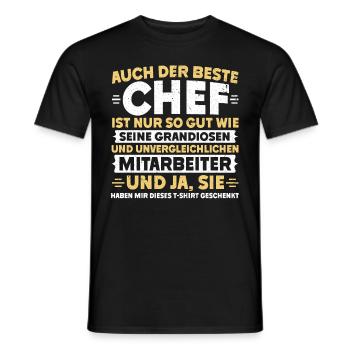 Stolzer Chef Von Tollen Mitarbeitern Kollege Büro - Männer T-Shirt - Schwarz - Vorne - AI Model Male 178 light (178cm)