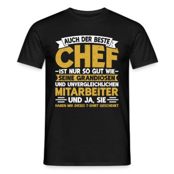 Stolzer Chef Von Tollen Mitarbeitern Kollege Büro - Männer T-Shirt - Schwarz - Vorne - AI Model Male 178 light (178cm)