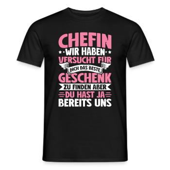 Stolzer Chefin Von Tollen Mitarbeitern Kollege - Männer T-Shirt - Schwarz - Vorne - AI Model Male 178 light (178cm)