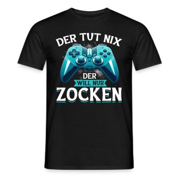 Gaming Gamer Gamer Video Player Console PC Gaming - Men's T-Shirt - black - Front - AI Model Male 178 light (178cm)