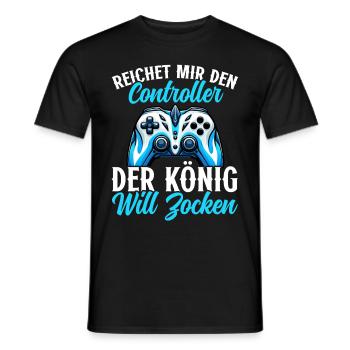Gaming Gamer Gamer Video Player Console PC Gaming - Men's T-Shirt - black - Front - AI Model Male 178 light (178cm)