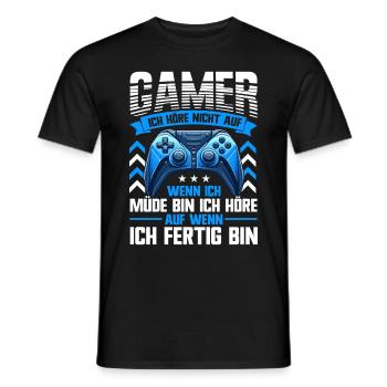 Gaming Gamer Gamer Video Player Console PC Gaming - Men's T-Shirt - black - Front - AI Model Male 178 light (178cm)