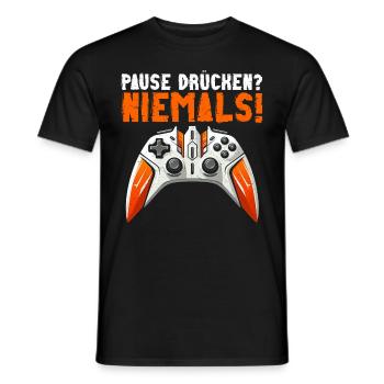Gaming Gamer Gamer Video Player Console PC Gaming - Men's T-Shirt - black - Front - AI Model Male 178 light (178cm)