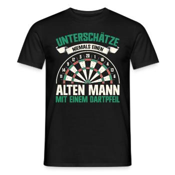 Fléchettes Jeu de fléchettes Jeu de fléchettes Jeu de fléchettes - T-shirt homme - noir - Devant - AI Model Male 178 light (178cm)