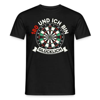 Fléchettes Jeu de fléchettes Jeu de fléchettes Jeu de fléchettes - T-shirt homme - noir - Devant - AI Model Male 178 light (178cm)