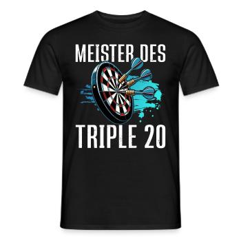 Fléchettes Jeu de fléchettes Jeu de fléchettes Jeu de fléchettes - T-shirt homme - noir - Devant - AI Model Male 178 light (178cm)