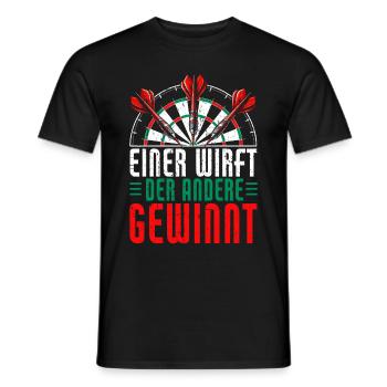 Fléchettes Jeu de fléchettes Jeu de fléchettes Jeu de fléchettes - T-shirt homme - noir - Devant - AI Model Male 178 light (178cm)