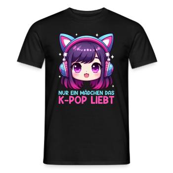 K-Pop Koreanischer Musik Kpop Fans Kdrama - Männer T-Shirt - Schwarz - Vorne - AI Model Male 178 light (178cm)