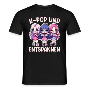 K-Pop Koreanischer Musik Kpop Fans Kdrama - Männer T-Shirt - Schwarz - Vorne - AI Model Male 178 light (178cm)