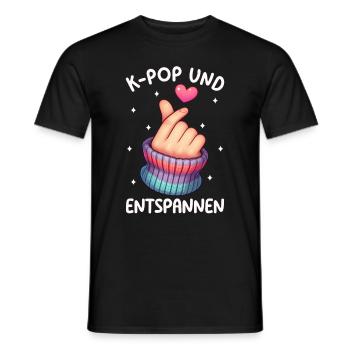 K-Pop Koreanischer Musik Kpop Fans Kdrama - Männer T-Shirt - Schwarz - Vorne - AI Model Male 178 light (178cm)