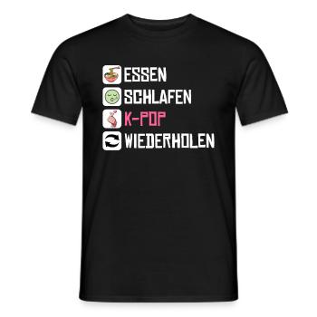 K-Pop Koreanischer Musik Kpop Fans Kdrama - Männer T-Shirt - Schwarz - Vorne - AI Model Male 178 light (178cm)