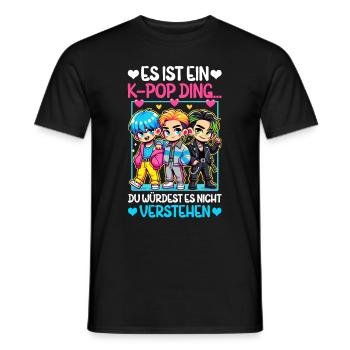 K-Pop Koreanischer Musik Kpop Fans Kdrama - Männer T-Shirt - Schwarz - Vorne - AI Model Male 178 light (178cm)