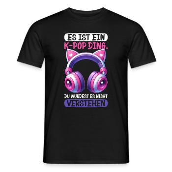 K-Pop Koreanischer Musik Kpop Fans Kdrama - Männer T-Shirt - Schwarz - Vorne - AI Model Male 178 light (178cm)