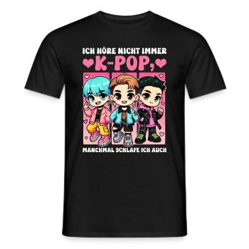 K-Pop Koreanischer Musik Kpop Fans Kdrama - Männer T-Shirt - Schwarz - Vorne - AI Model Male 178 light (178cm)