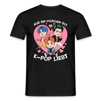 K-Pop Koreanischer Musik Kpop Fans Kdrama - Männer T-Shirt - Schwarz - Vorne - AI Model Male 178 light (178cm)