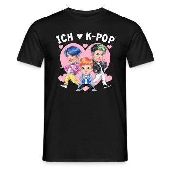 K-Pop Koreanischer Musik Kpop Fans Kdrama - Männer T-Shirt - Schwarz - Vorne - AI Model Male 178 light (178cm)