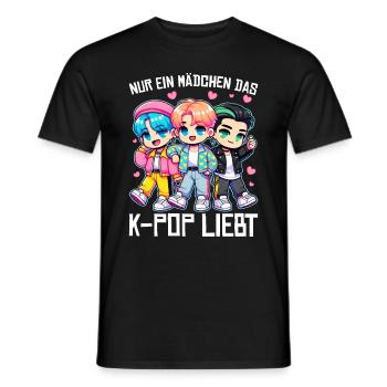 K-Pop Koreanischer Musik Kpop Fans Kdrama - Männer T-Shirt - Schwarz - Vorne - AI Model Male 178 light (178cm)