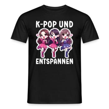 K-Pop Musique coréenne Kpop Fans Kdrama - T-shirt homme - noir - Devant - AI Model Male 178 light (178cm)
