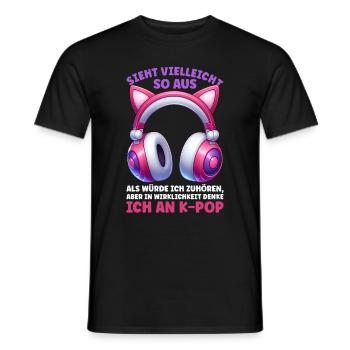 K-Pop Koreanischer Musik Kpop Fans Kdrama - Männer T-Shirt - Schwarz - Vorne - AI Model Male 178 light (178cm)