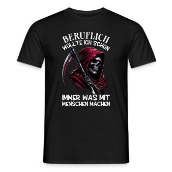 Sarcastique Grande Faucheuse Humour noir Noir - T-shirt homme - noir - Devant - AI Model Male 178 light (178cm)