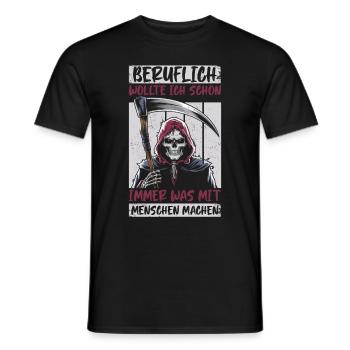 Sarcastique Grande Faucheuse Humour noir Noir - T-shirt homme - noir - Devant - AI Model Male 178 light (178cm)