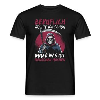 Sarcastique Grande Faucheuse Humour noir Noir - T-shirt homme - noir - Devant - AI Model Male 178 light (178cm)
