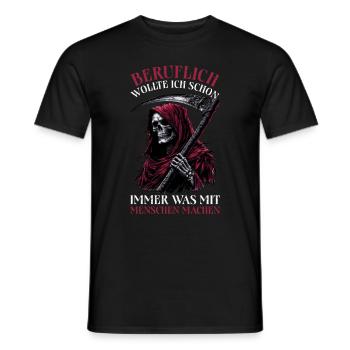 Sarcastique Grande Faucheuse Humour noir Noir - T-shirt homme - noir - Devant - AI Model Male 178 light (178cm)