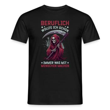 Sarcastique Grande Faucheuse Humour noir Noir - T-shirt homme - noir - Devant - AI Model Male 178 light (178cm)