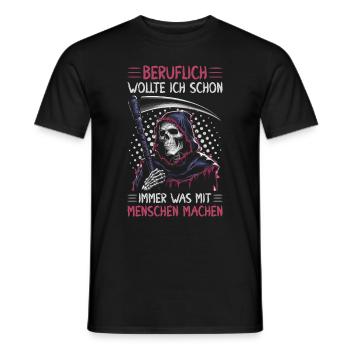 Sarcastique Grande Faucheuse Humour noir Noir - T-shirt homme - noir - Devant - AI Model Male 178 light (178cm)