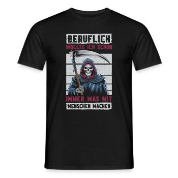 Sarcastique Grande Faucheuse Humour noir Noir - T-shirt homme - noir - Devant - AI Model Male 178 light (178cm)