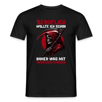 Sarcastique Grande Faucheuse Humour noir Noir - T-shirt homme - noir - Devant - AI Model Male 178 light (178cm)