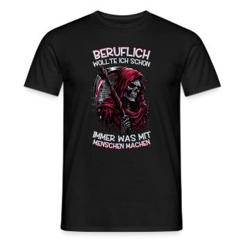 Sarcastique Grande Faucheuse Humour noir Noir - T-shirt homme - noir - Devant - AI Model Male 178 light (178cm)