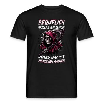 Sarcastique Grande Faucheuse Humour noir Noir - T-shirt homme - noir - Devant - AI Model Male 178 light (178cm)