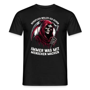 Sarcastique Grande Faucheuse Humour noir Noir - T-shirt homme - noir - Devant - AI Model Male 178 light (178cm)