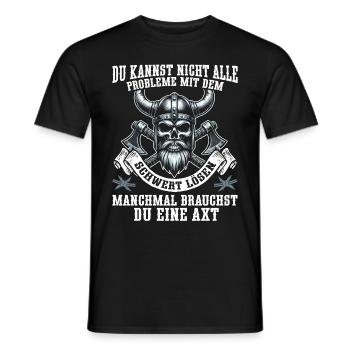 Vikings, Mythologie nordique, Dieux, Viking - T-shirt homme - noir - Devant - AI Model Male 178 light (178cm)
