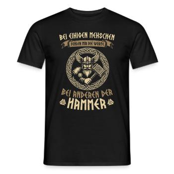 Vikings, Mythologie nordique, Dieux, Viking - T-shirt homme - noir - Devant - AI Model Male 178 light (178cm)