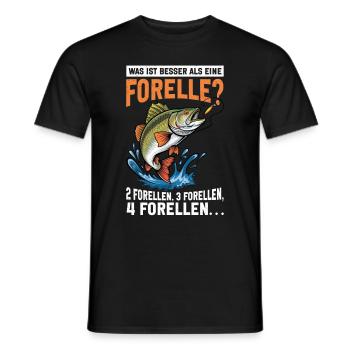 Angel Fischer Angler Angelurlaub Fischjäger - Männer T-Shirt - Schwarz - Vorne - AI Model Male 178 light (178cm)
